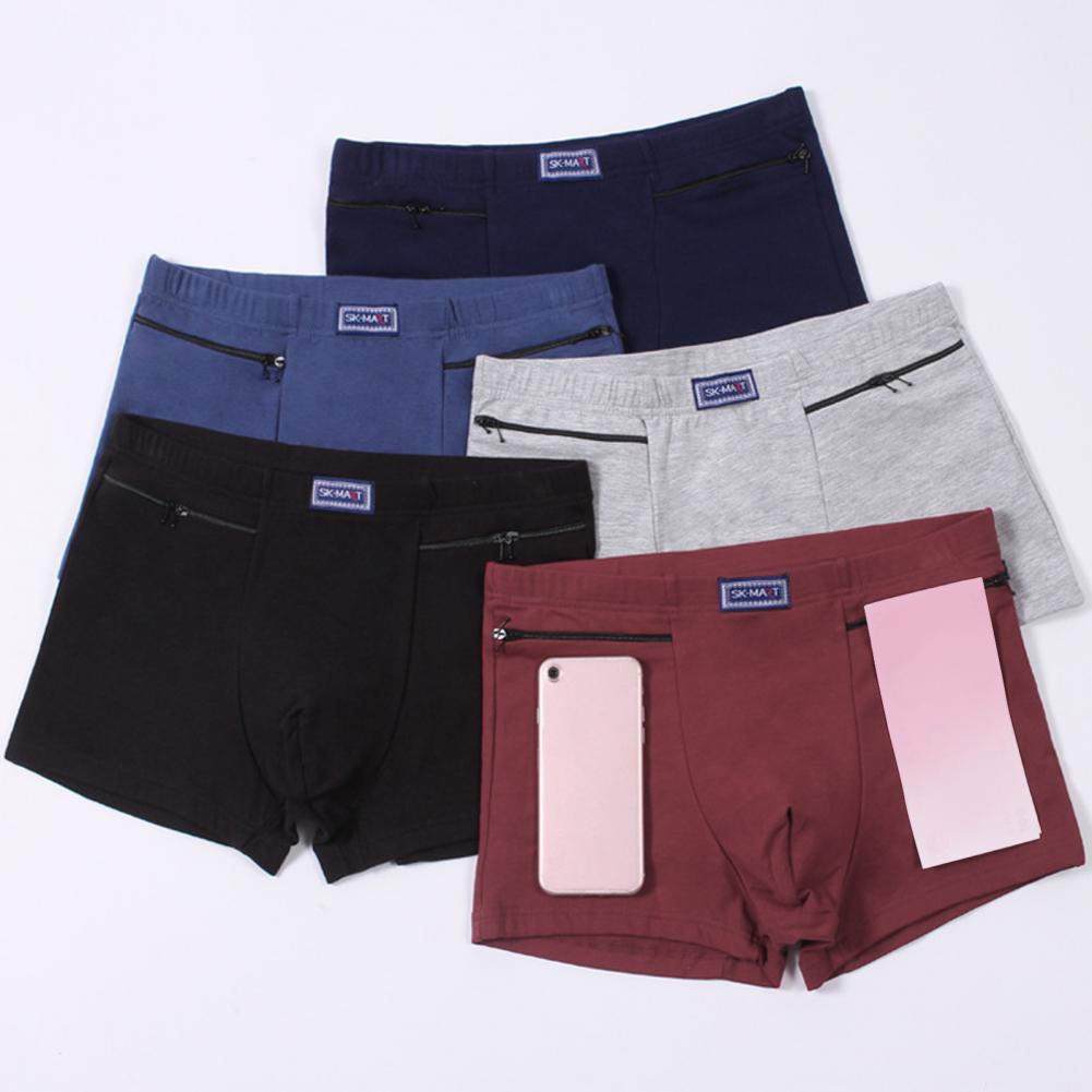 Boxer Brief Pack Cotton - Męskie kieszenie bielizna majtki antykradzieżowe bokserki