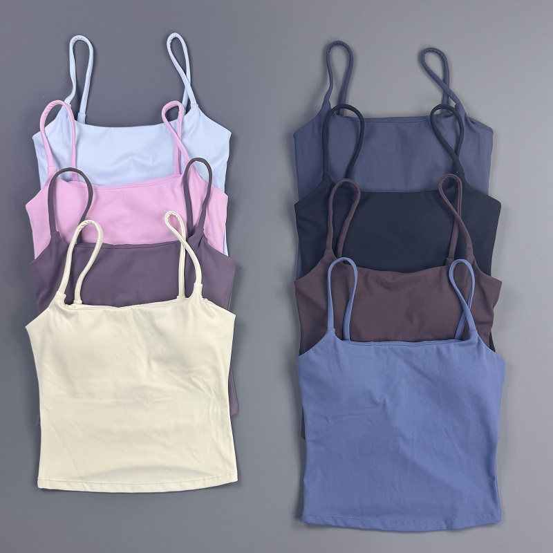Suspender Tank Top - Damski top sportowy na ramiączkach spaghetti,