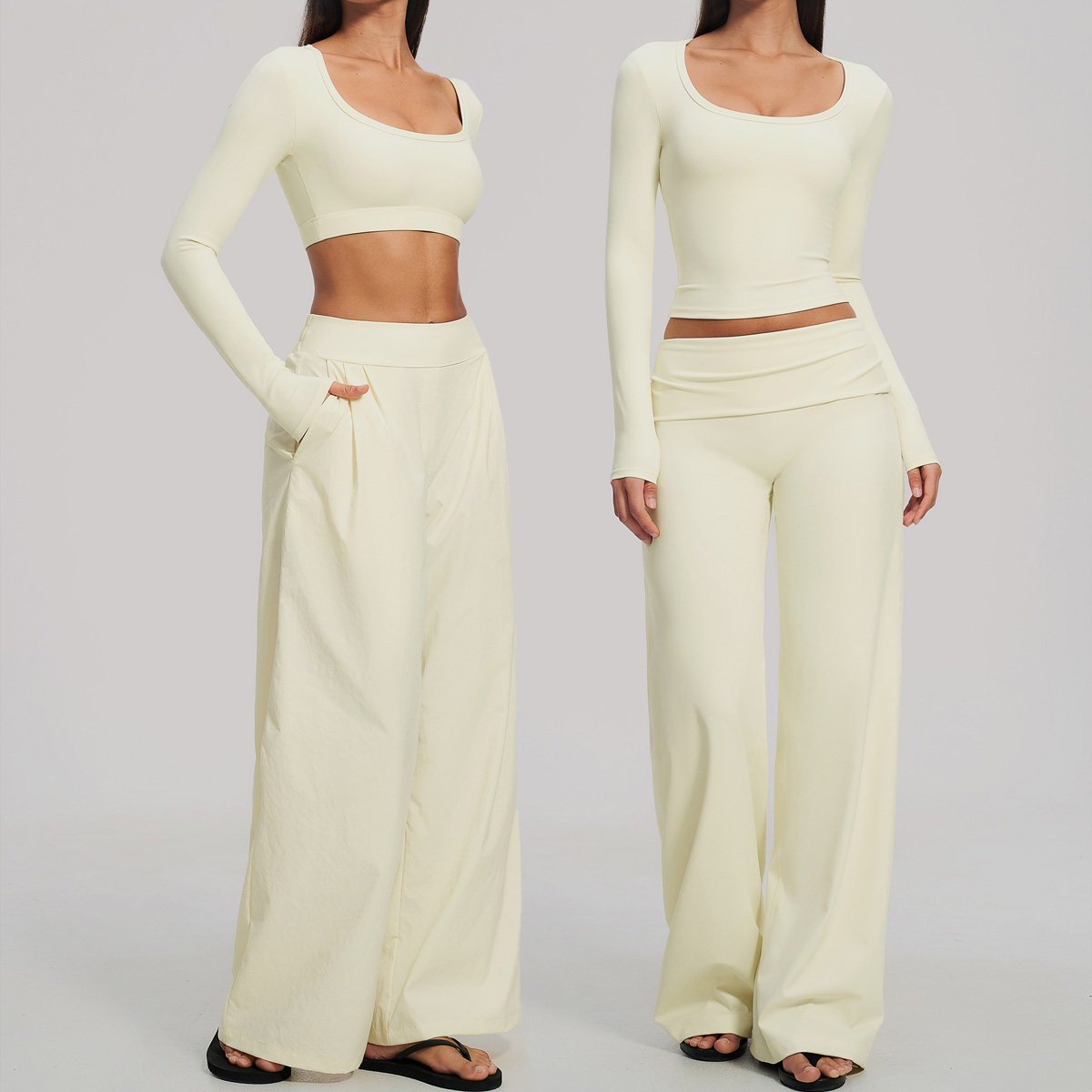 Compression Long Pant - Zestaw sportowy 2-częściowy: damski top fitness