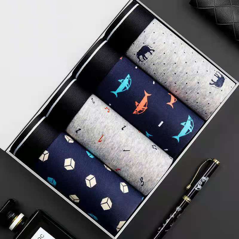 Boxer Brief Pack Cotton - 4 sztuk/partia bokserki bielizna męska bawełniane